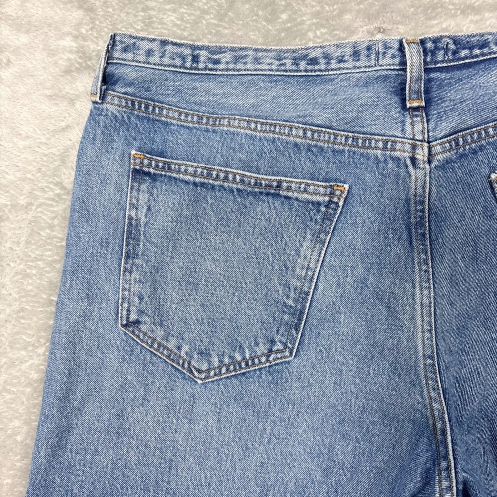 AGOLDE Wide Leg Baggy Jeans Womens 32 Light Blue Organic Cotton High Rise Denim - Picture 11 of 15